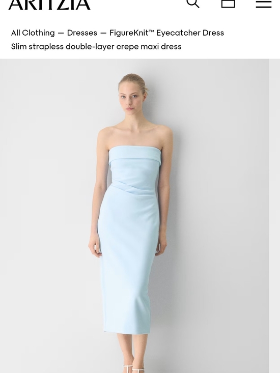 Babaton Dresses & Skirts - Babaton Strapless Maxi Dress in Light Blue